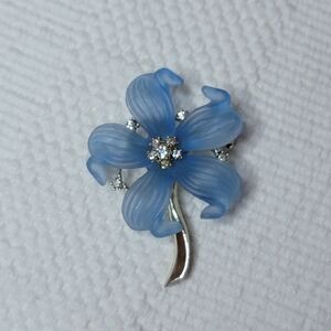 Blue Flower Brooch